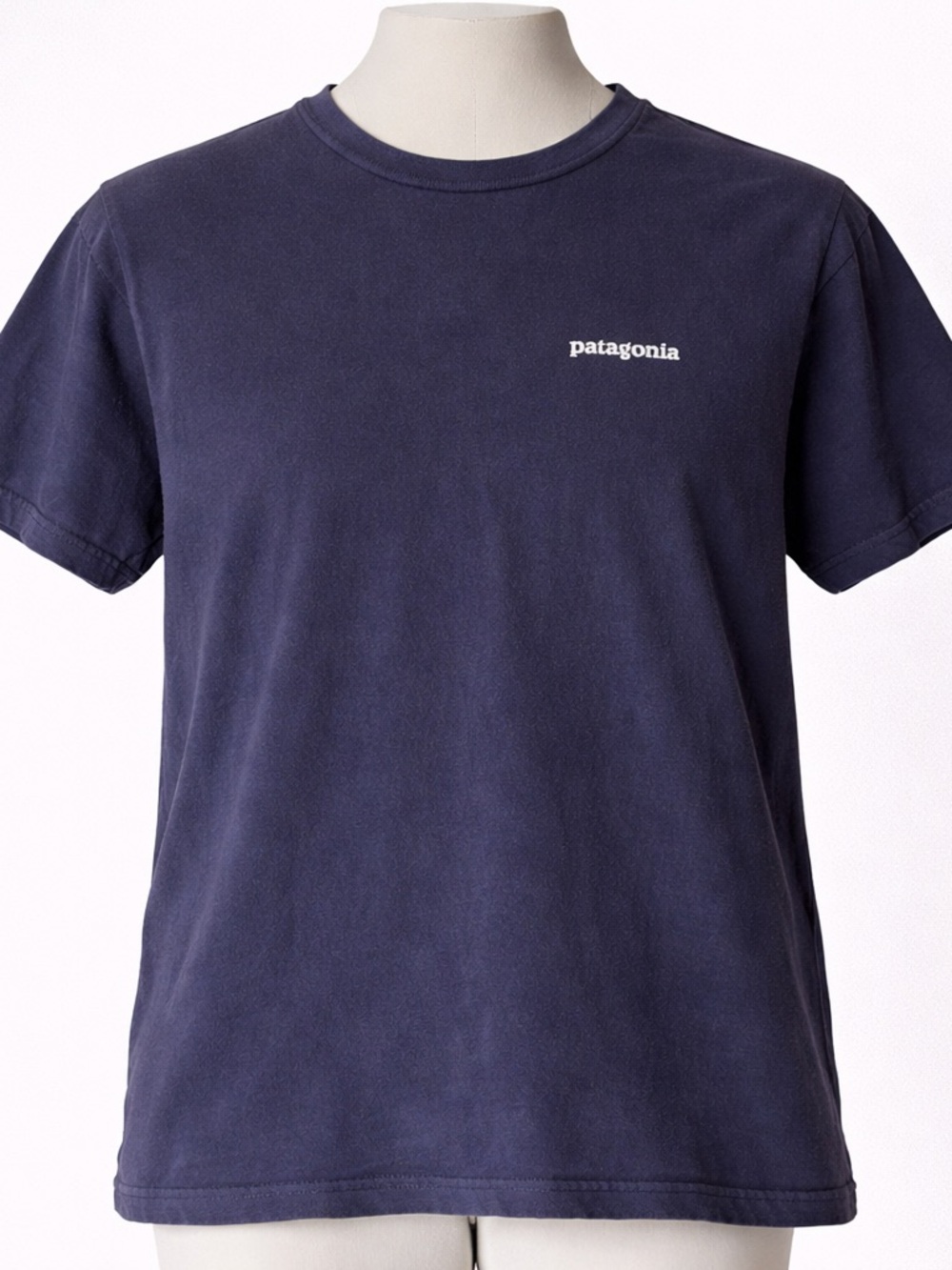 Patagonia Responsibili Tee Shirt T-Shirt Men’s Small Navy Blue Box Logo Graphic - Picture 2 of 6